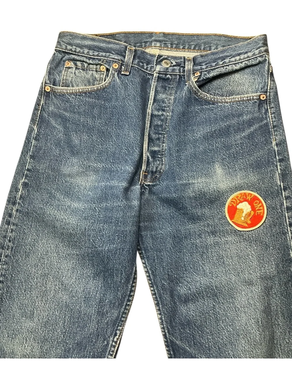 Vintage Levi’s 501XX button fly medium wash straight leg jeans 32 x 32 USA made